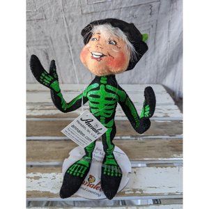 Annalee green skeleton elf Halloween costume 9" de